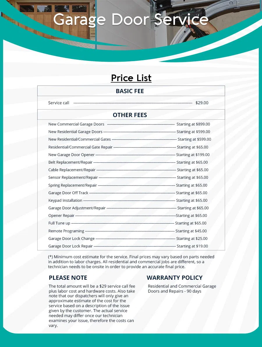 Garage Door Mobile Service Repair Austin, TX 512-686-4731